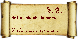 Weissenbach Norbert névjegykártya